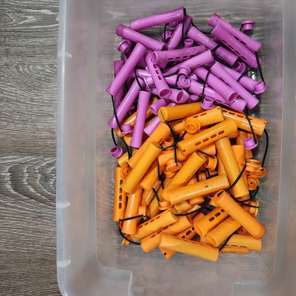 Purple and Orange Perm Rods